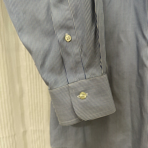 Jos. A. Bank Traveler’s Collection Tailored Fit Pinstripe Dress Shirt - Picture 4 of 7